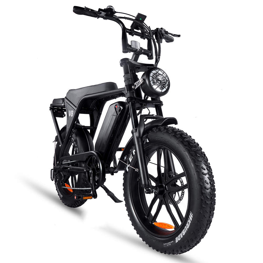 Ouxi V8 3.0 Plus Fatbike | 2024 | Zwart | Achterzitje | Alarm | Telefoonhouder | Voetsteunen