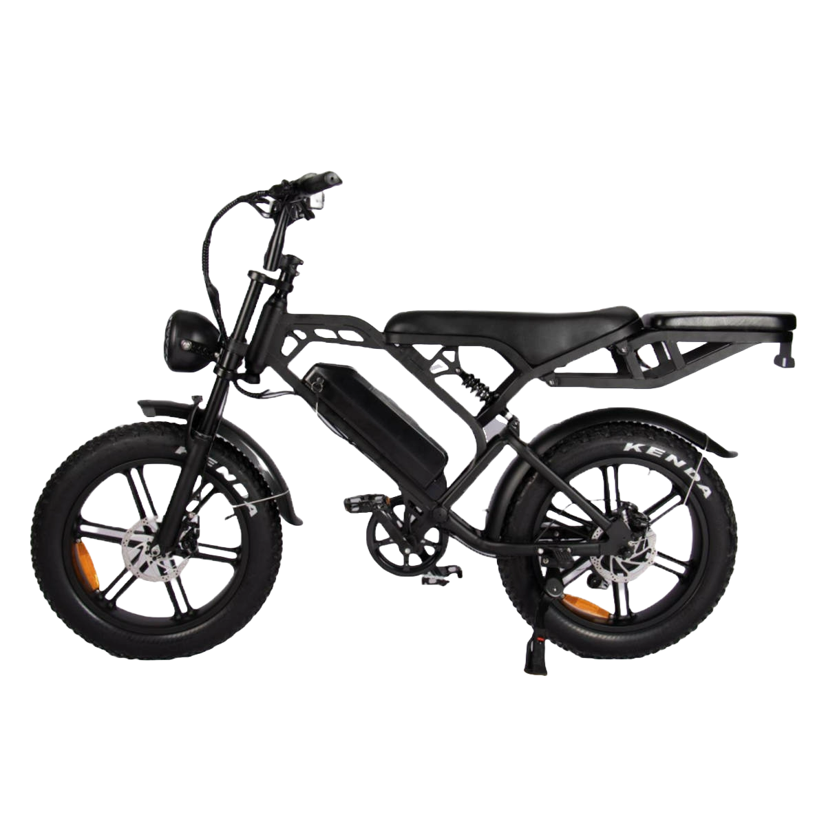 V20 Pro Plus Fatbike | 2024 | Zwart | Achterzitje | Telefoontas | Voetsteunen