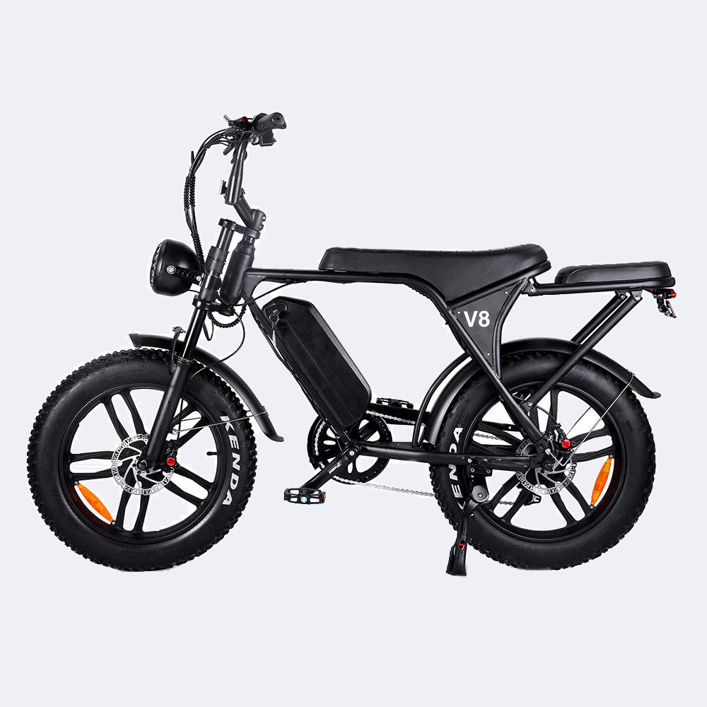 Ouxi V8 3.0 Plus Fatbike | 2024 | Zwart | Achterzitje | Alarm | Telefoonhouder | Voetsteunen