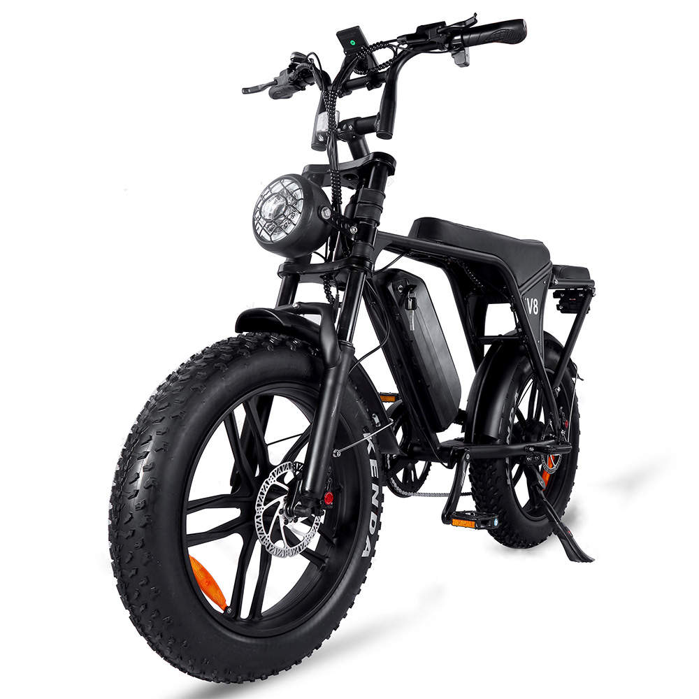 Ouxi V8 3.0 Plus Fatbike | 2024 | Zwart | Achterzitje | Alarm | Telefoonhouder | Voetsteunen