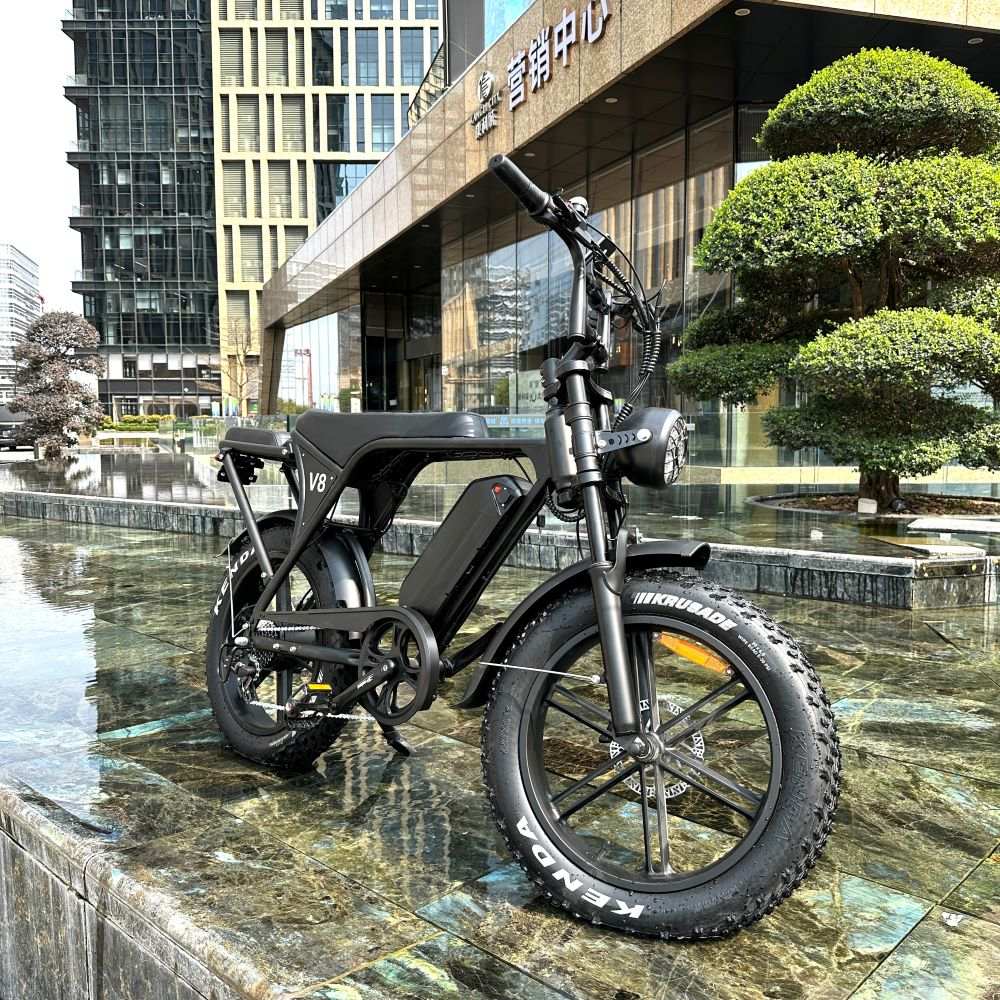 Ouxi V8 3.0 Plus Fatbike | 2024 | Zwart | Achterzitje | Alarm | Telefoonhouder | Voetsteunen
